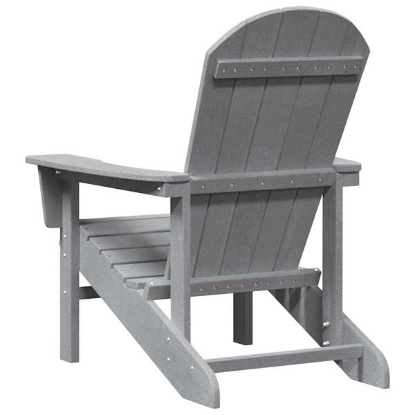 Grote foto vidaxl adirondack stoel lichtgrijs 74 x 82 x 92cm hdpe tuin en terras tuinmeubelen