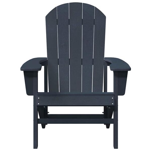 Grote foto vidaxl adirondack stoel marineblauw 74 x 82 x 92cm hdpe tuin en terras tuinmeubelen