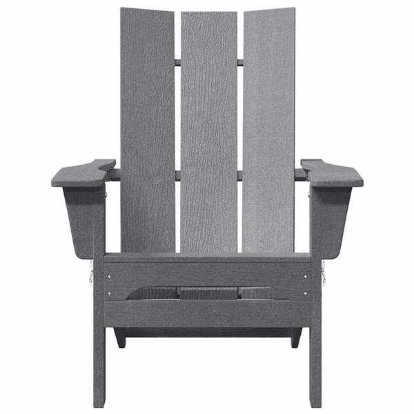 Grote foto vidaxl vouw adirondack stoel lichtgrijs 74.5 x 80.5 x 90cm hdpe tuin en terras tuinmeubelen