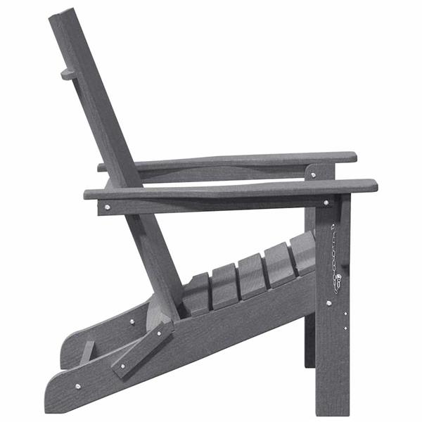 Grote foto vidaxl vouw adirondack stoel lichtgrijs 74.5 x 80.5 x 90cm hdpe tuin en terras tuinmeubelen