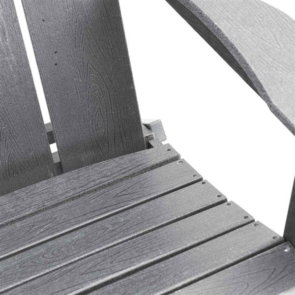 Grote foto vidaxl vouw adirondack stoel lichtgrijs 74.5 x 80.5 x 90cm hdpe tuin en terras tuinmeubelen