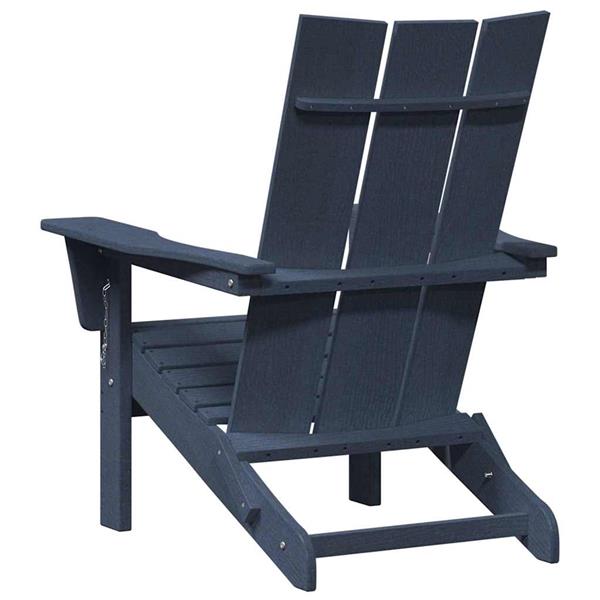 Grote foto vidaxl vouw adirondack stoel marineblauw 74.5 x 80.5 x 90cm hdpe tuin en terras tuinmeubelen