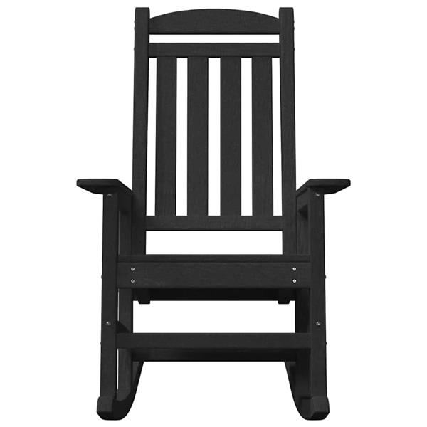 Grote foto vidaxl tuin schommelstoel zwart 70 x 92 x 108cm hdpe tuin en terras tuinmeubelen