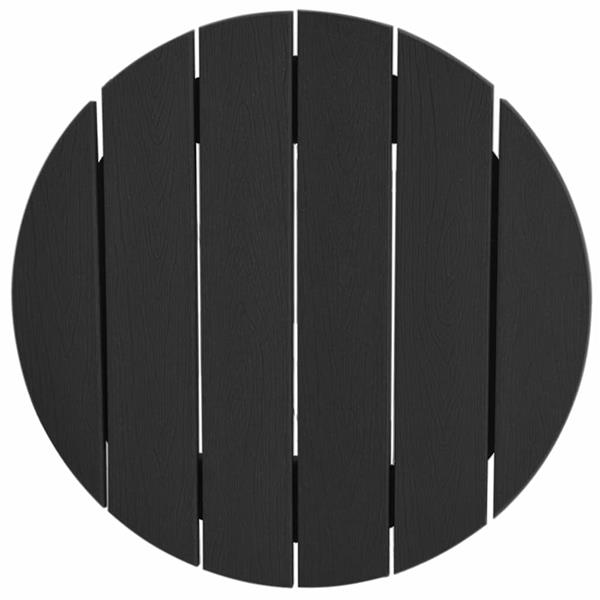 Grote foto vidaxl bartafel zwart 55 x 55 x 107 cm hdpe tuin en terras tuinmeubelen