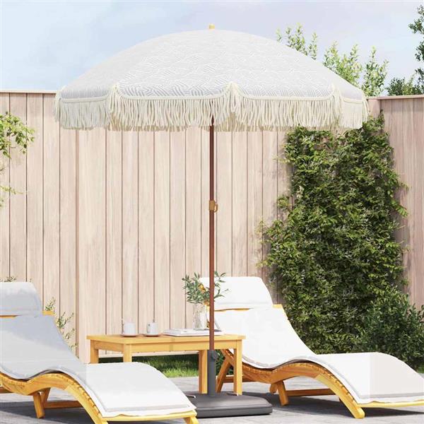 Grote foto vidaxl parasol grijs en wit 160 x 195 cm staal tuin en terras overige tuin en terras