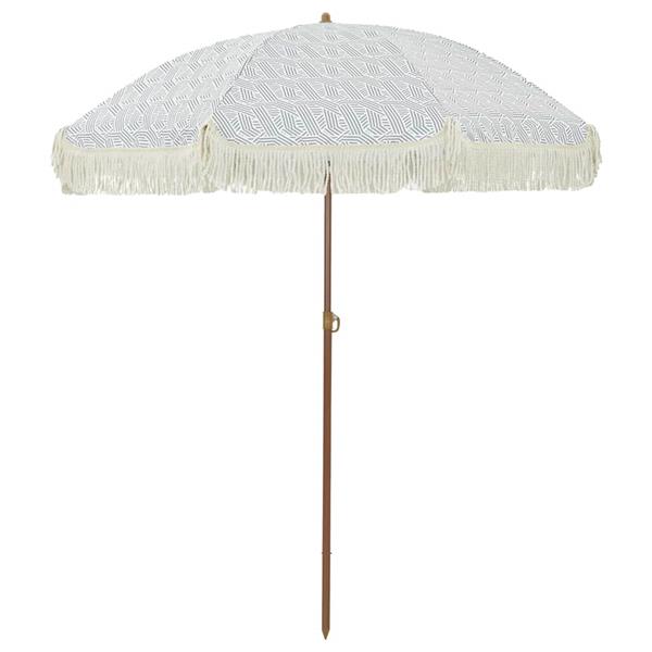 Grote foto vidaxl parasol grijs en wit 160 x 195 cm staal tuin en terras overige tuin en terras