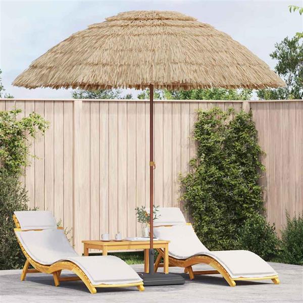 Grote foto vidaxl strandparasol bruin 265 x 267 cm staal tuin en terras overige tuin en terras