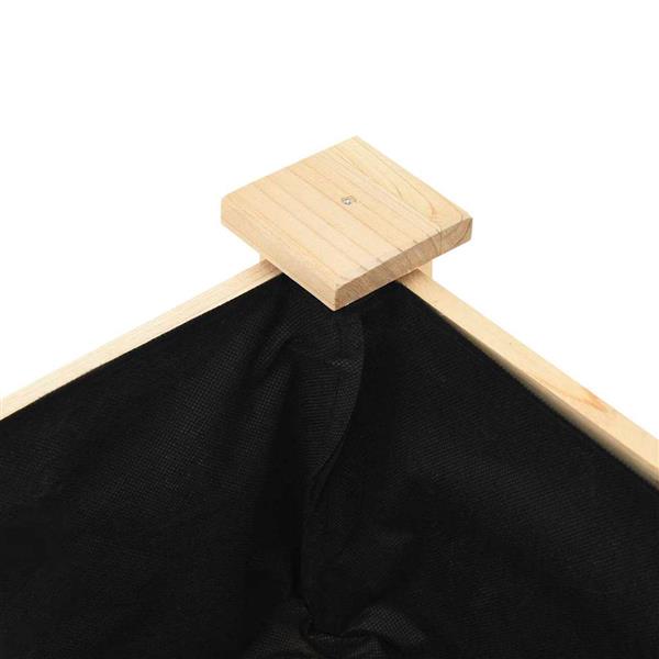 Grote foto vidaxl tuin bloempot beige 203 x 53 x 76.5 cm massief vurenhout tuin en terras overige tuin en terras