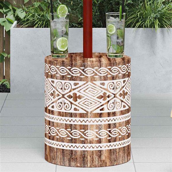 Grote foto vidaxl parasolvoet anders wit gewassen 34 x 40 cm massief hout tuin en terras overige tuin en terras