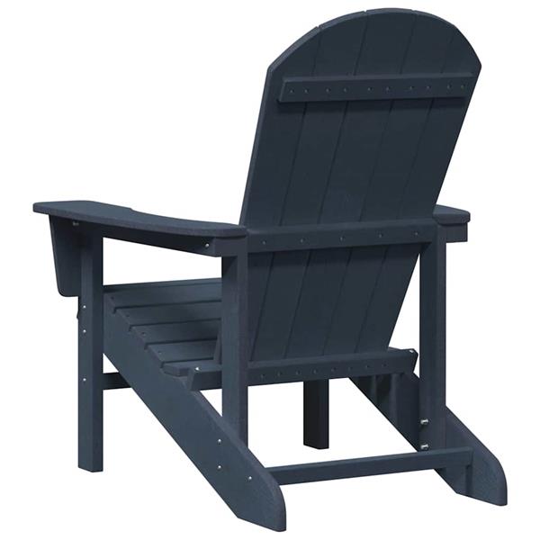 Grote foto vidaxl adirondack stoel marineblauw 74 x 82 x 92cm hdpe tuin en terras tuinmeubelen