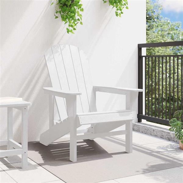 Grote foto vidaxl adirondack stoel wit 74 x 82 x 92cm hdpe tuin en terras tuinmeubelen