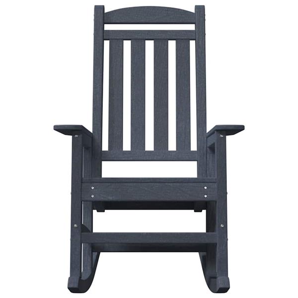 Grote foto vidaxl tuin schommelstoel marineblauw 70 x 92 x 108cm hdpe tuin en terras tuinmeubelen