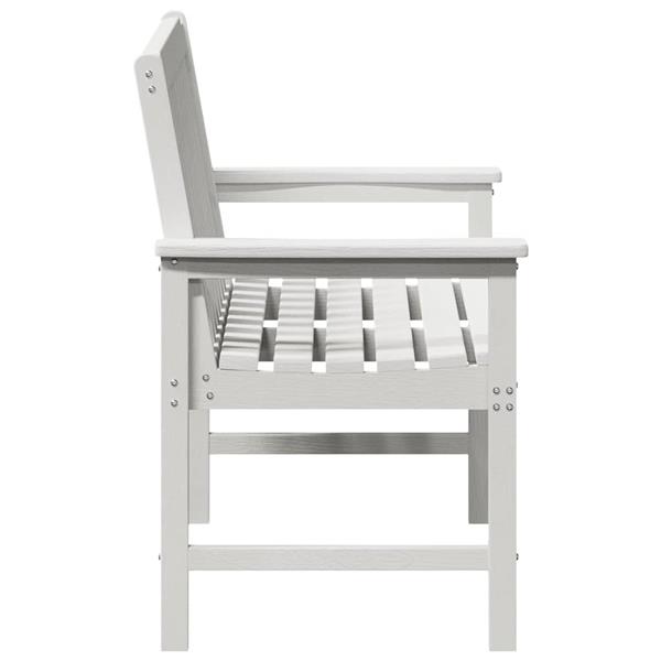 Grote foto vidaxl tuinbank met kussen wit 120 x 59 x 88cm hdpe tuin en terras tuinmeubelen