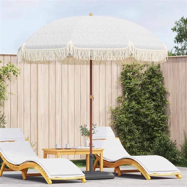 Grote foto vidaxl strandparasol grijs en wit 205 x 205 x 210 cm tuin en terras overige tuin en terras