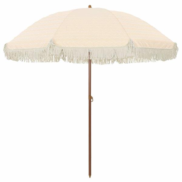 Grote foto vidaxl parasol geel en wit 205 x 209 cm staal tuin en terras overige tuin en terras