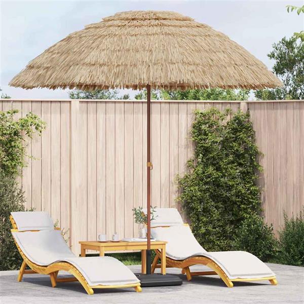 Grote foto vidaxl strandparasol bruin 265 x 267 cm staal tuin en terras overige tuin en terras