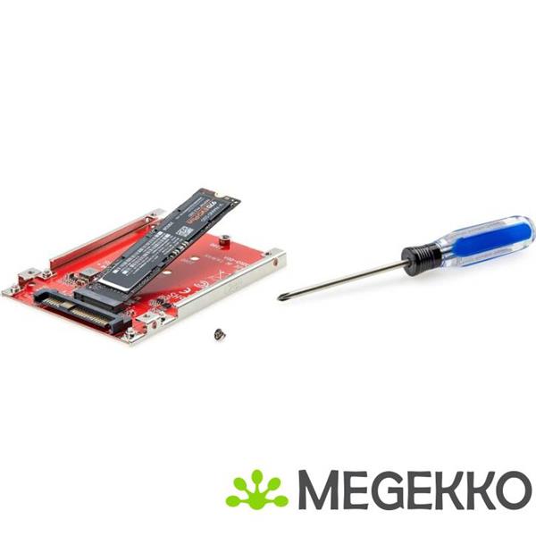 Grote foto startech.com m.2 naar u.3 adapter voor m.2 nvme ssds pcie m.2 schijf naar 2.5inch u.3 sff ta 1001 computers en software overige computers en software