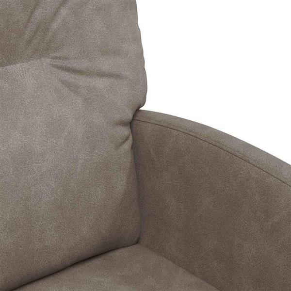 Grote foto vidaxl dining stoelen met wielen 2 pcs grijs 57 x 67 x 95 cm kunstleer huis en inrichting stoelen