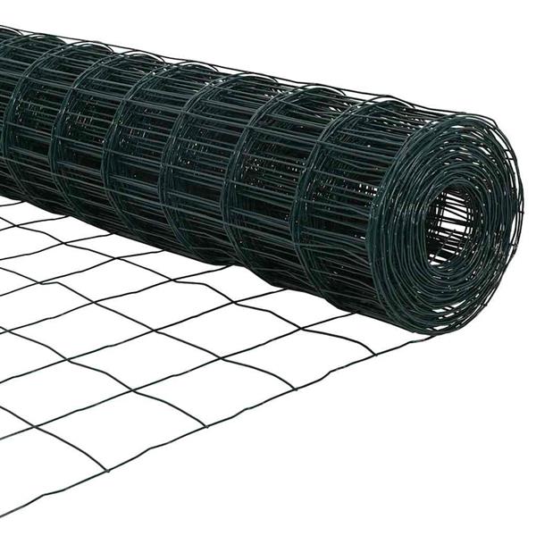 Grote foto vidaxl euro hek groen 0 4 x 10 m pvc gecoat ijzer tuin en terras hekken en schuttingen
