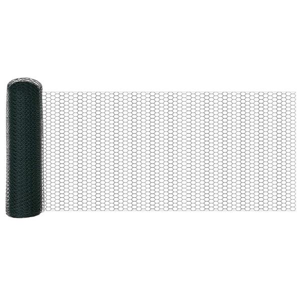 Grote foto vidaxl hexagon hek groen 0 5 x 10 m staal tuin en terras hekken en schuttingen