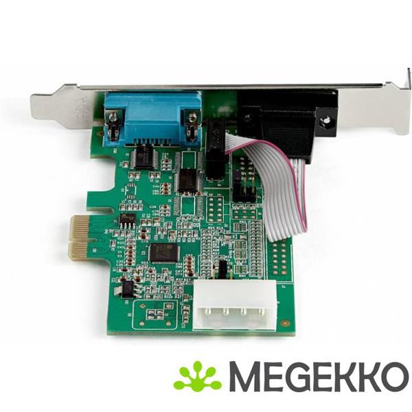 Grote foto startech.com 2 poorts pci express rs232 serile adapterkaart 16950 uart computers en software overige computers en software
