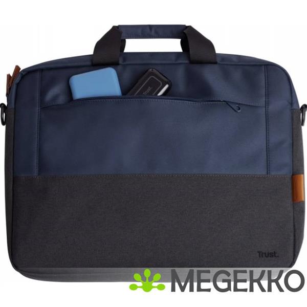 Grote foto trust lisboa laptoptas xl 16 inch blauw computers en software overige computers en software