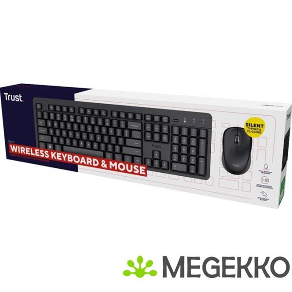 Grote foto trust ody v2 draadloos toetsenbord en muis zwart computers en software overige computers en software