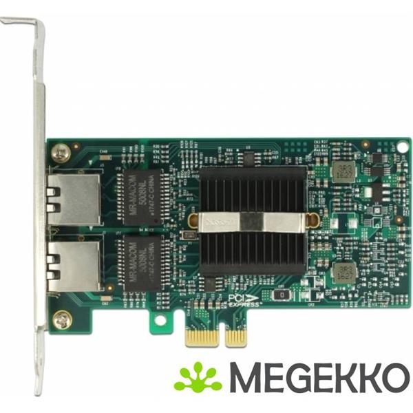 Grote foto delock 89944 pci express x1 kaart 2 x rj45 gigabit lan i82576 computers en software netwerkkaarten routers en switches