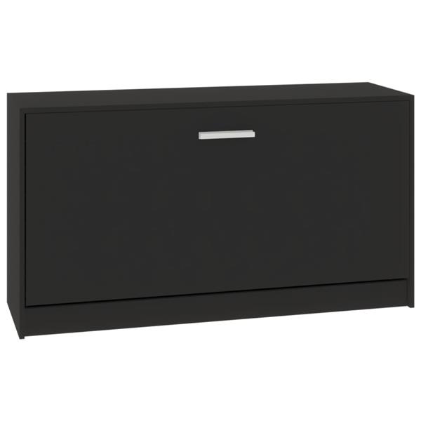 Grote foto vidaxl schoenenbank zwart 80x24x45 cm bewerkt hout huis en inrichting overige