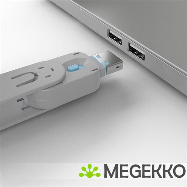 Grote foto lindy 40452 usb port blocker pack 4 colour code blue computers en software overige computers en software