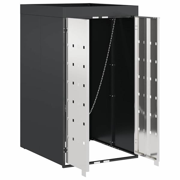 Grote foto vidaxl afvalcontaineropslag met plantenbakdak voor 240l container tuin en terras overige tuin en terras