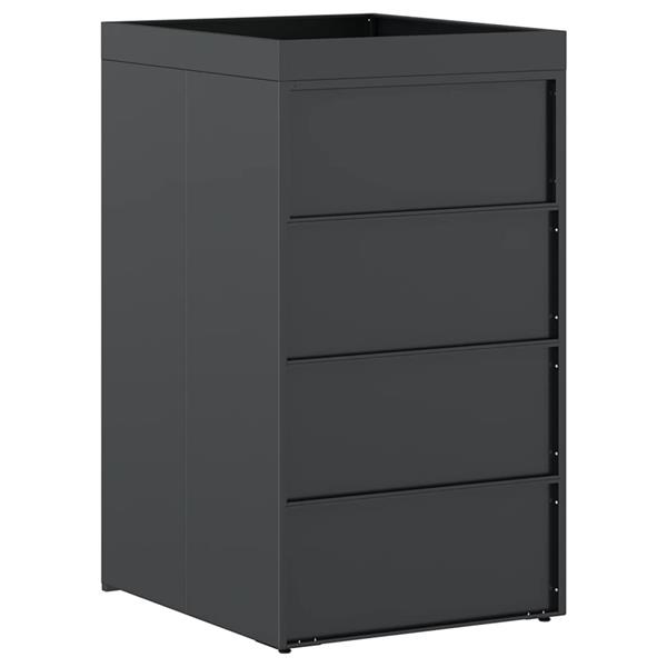 Grote foto vidaxl zwenkwagen opslag met plantenbakdak voor enkel 240l bak tuin en terras overige tuin en terras