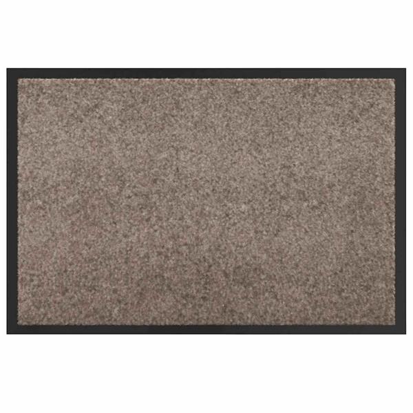 Grote foto vidaxl deurmat beige 60 x 40 x 1.2 cm teddy stof tuin en terras overige tuin en terras