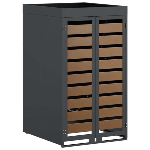 Grote foto vidaxl afvalcontaineropslag met plantenbakdak voor 240l container tuin en terras overige tuin en terras