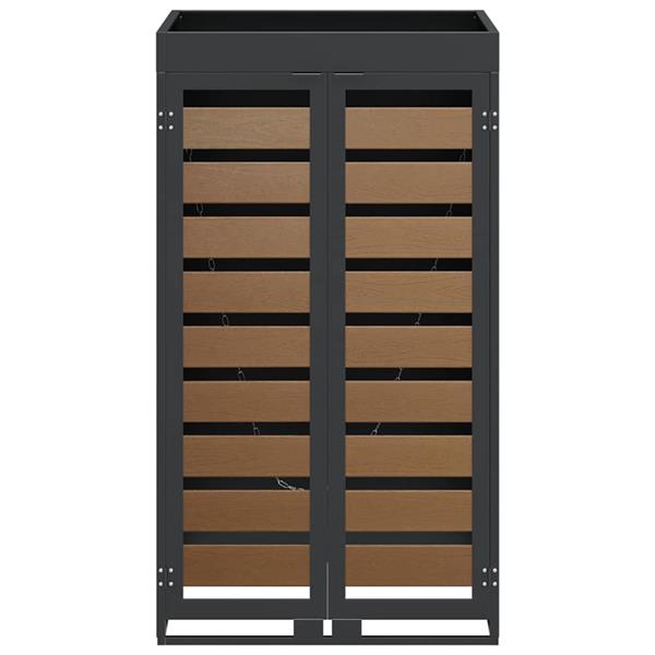 Grote foto vidaxl afvalcontaineropslag met plantenbakdak voor 240l container tuin en terras overige tuin en terras