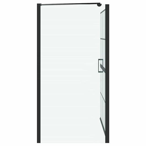 Grote foto vidaxl bad douchescreen zwart en transparant 116 x 68 x 128 cm doe het zelf en verbouw sanitair