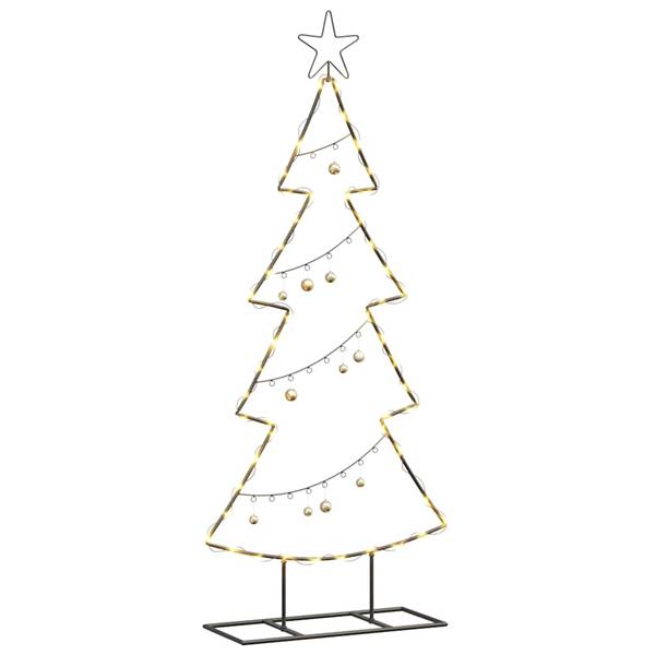 Grote foto vidaxl metalen kerstboom met standaard zwart 125 cm staal diversen overige diversen