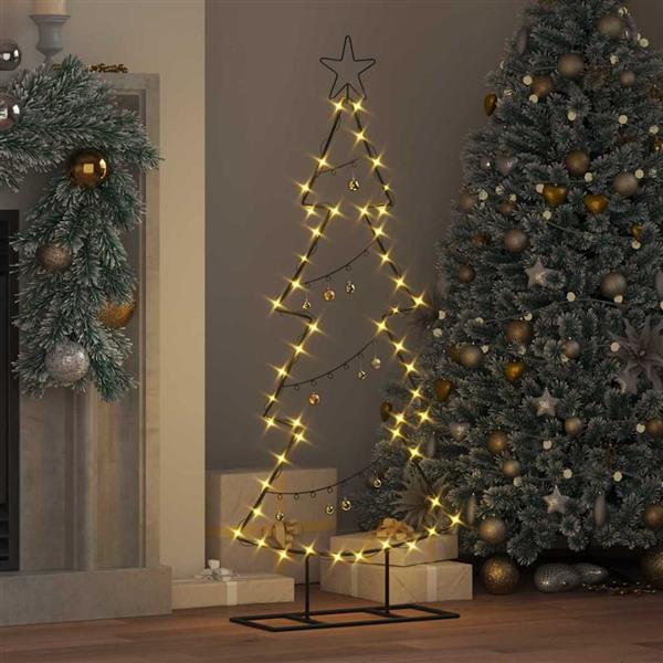 Grote foto vidaxl metalen kerstboom met standaard zwart 125 cm staal diversen overige diversen