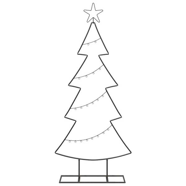 Grote foto vidaxl metalen kerstboom met standaard zwart 125 cm staal diversen overige diversen