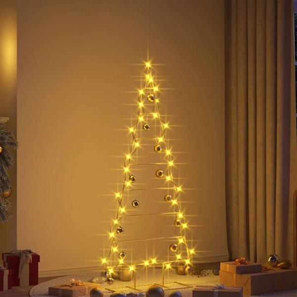 Grote foto vidaxl metalen kerstboom met standaard goud 150 cm poedergecoat staal diversen overige diversen