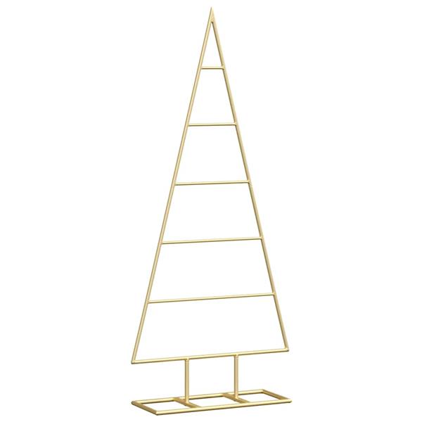 Grote foto vidaxl metalen kerstboom met standaard goud 90 cm poedergecoat staal diversen overige diversen
