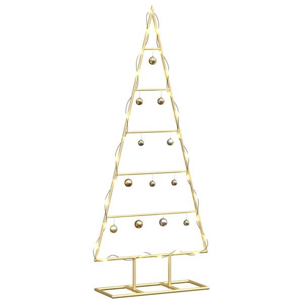 Grote foto vidaxl metalen kerstboom met standaard goud 90 cm poedergecoat staal diversen overige diversen