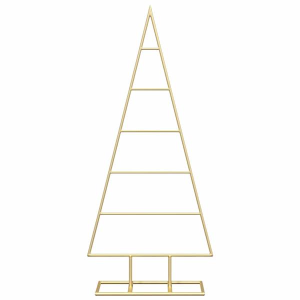 Grote foto vidaxl metalen kerstboom met standaard goud 90 cm poedergecoat staal diversen overige diversen