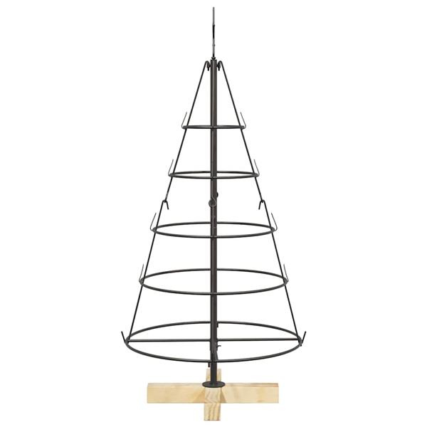 Grote foto vidaxl kerst cone boom met standaard zwart 90 cm staal diversen overige diversen