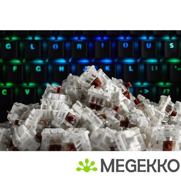 Grote foto glorious pc gaming race gat brown key switch computers en software overige computers en software