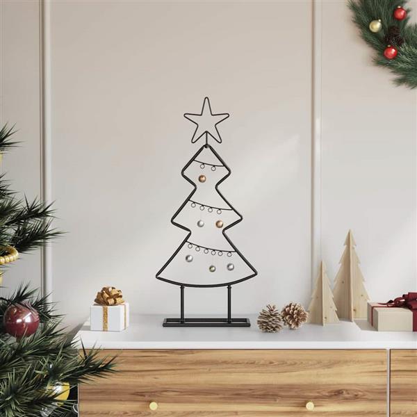 Grote foto vidaxl metalen kerstboom met standaard zwart 60 cm staal diversen overige diversen
