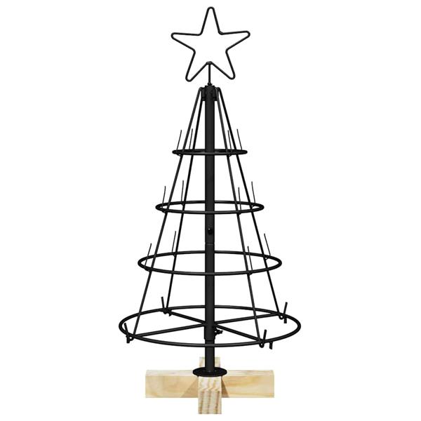 Grote foto vidaxl kerst cone boom met standaard zwart 60 cm staal diversen overige diversen