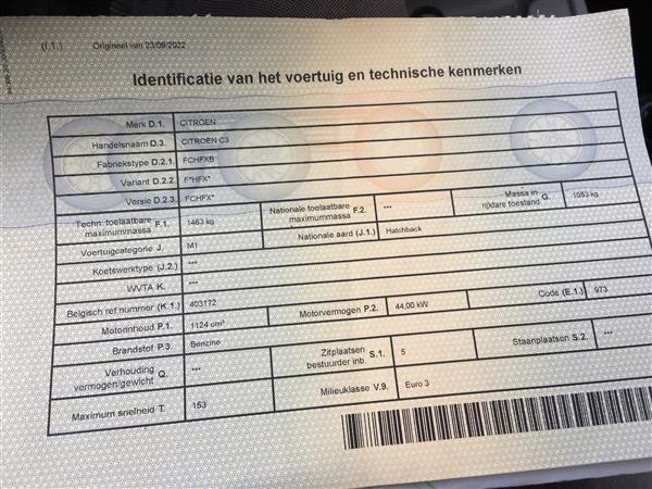 Grote foto gekeurd carpass 1.1i auto citro n
