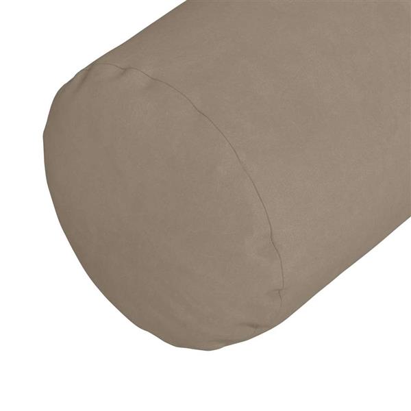 Grote foto vidaxl bolster kussens 2 stuks taupe 15 x 40 cm microvezel stof huis en inrichting woningdecoratie
