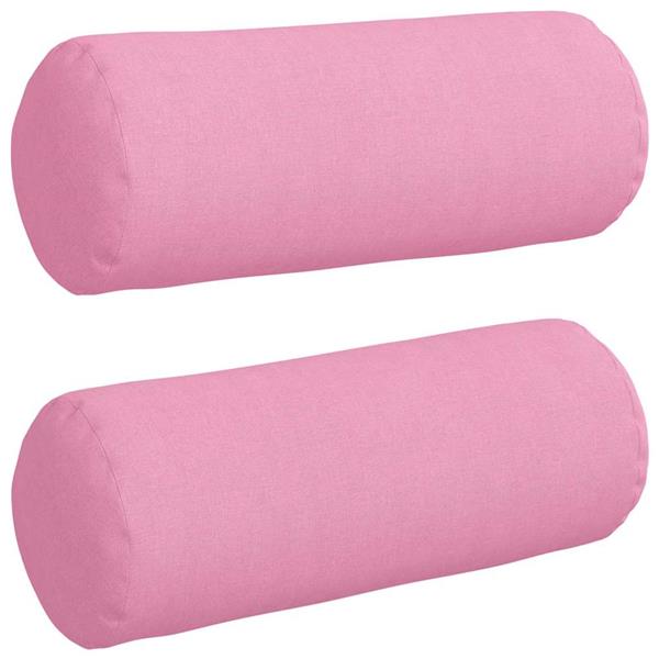 Grote foto vidaxl bolster kussens 2 stuks roze 15 x 40 cm stof huis en inrichting woningdecoratie